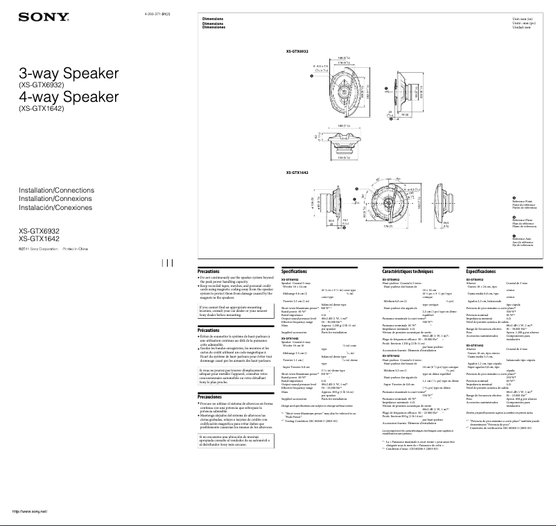 Imagen de la primera página del manual del dispositivo XS-GTX6932