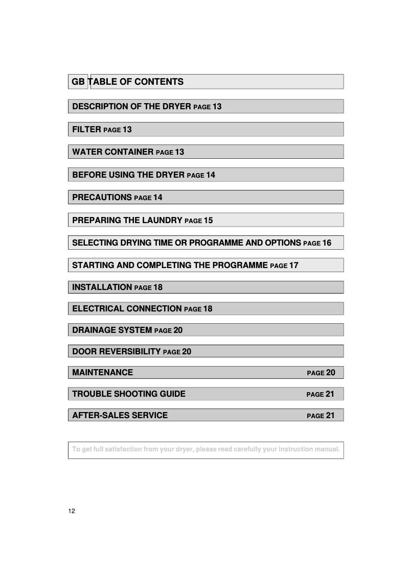 Página nº 1 - Manual de usuario Whirlpool AWZ 565