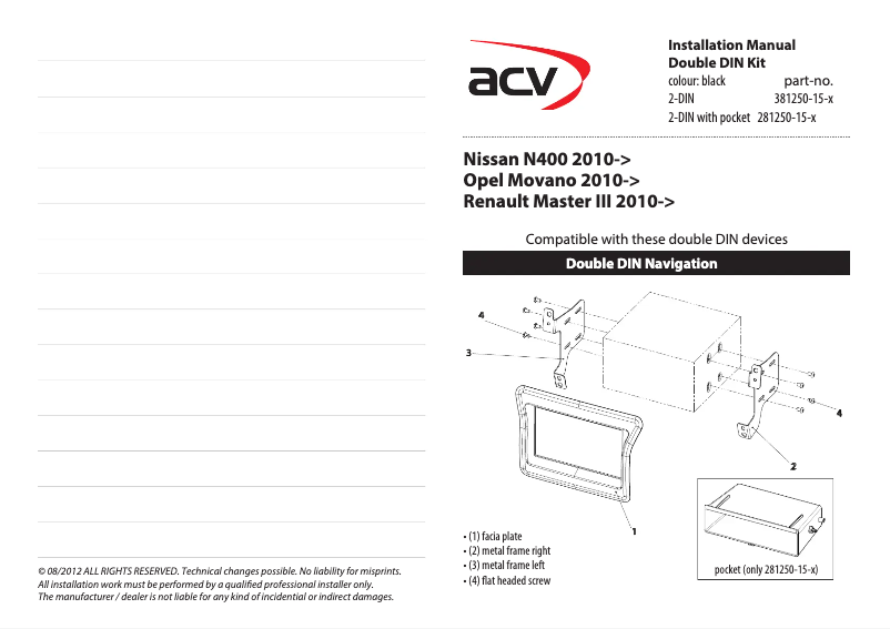 Página 1 del manual Manual de usuario Pioneer CA-HM-NRO.004