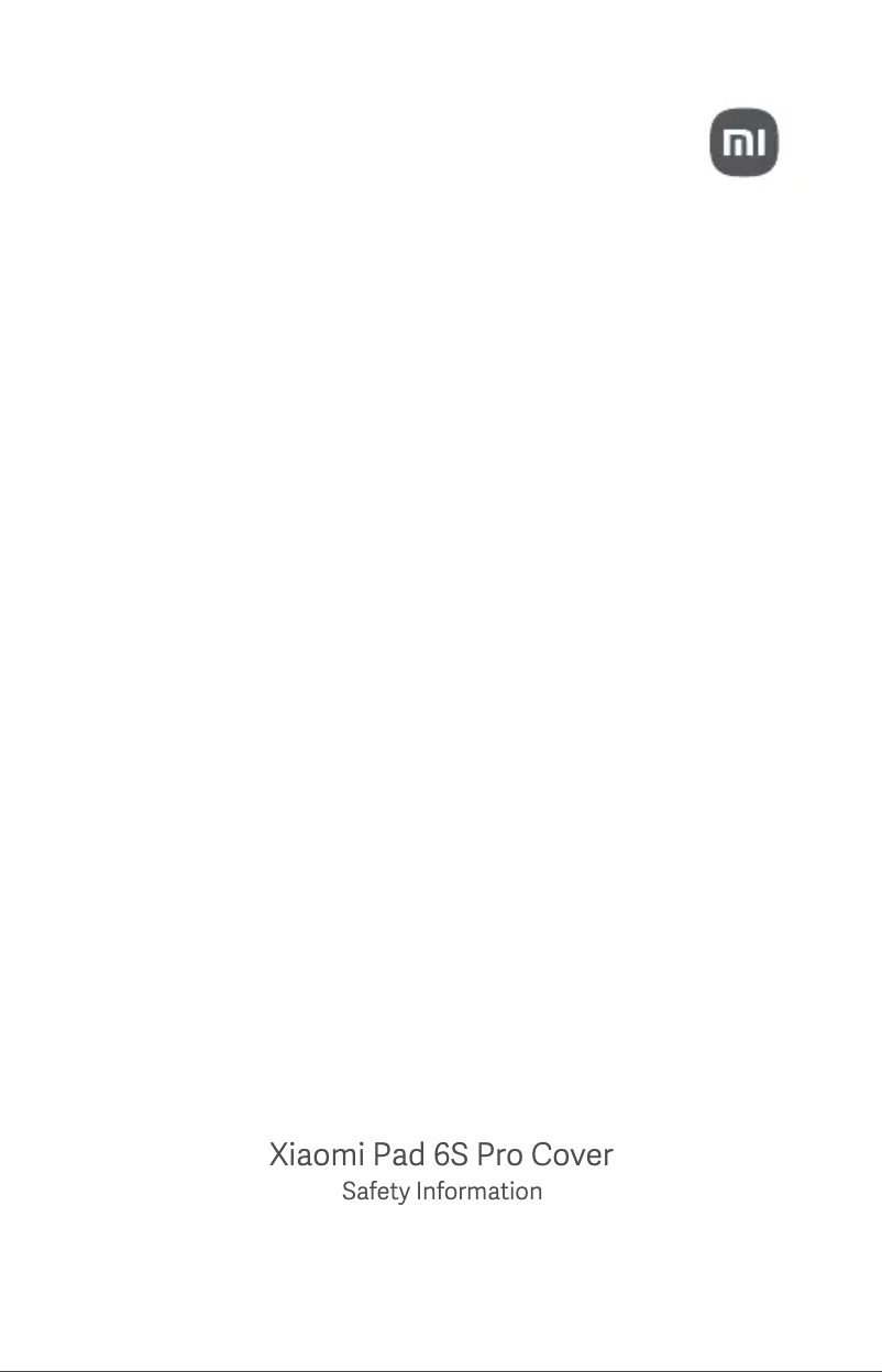 Página 1 del manual Manual de usuario Xiaomi Pad 6S Pro Cover