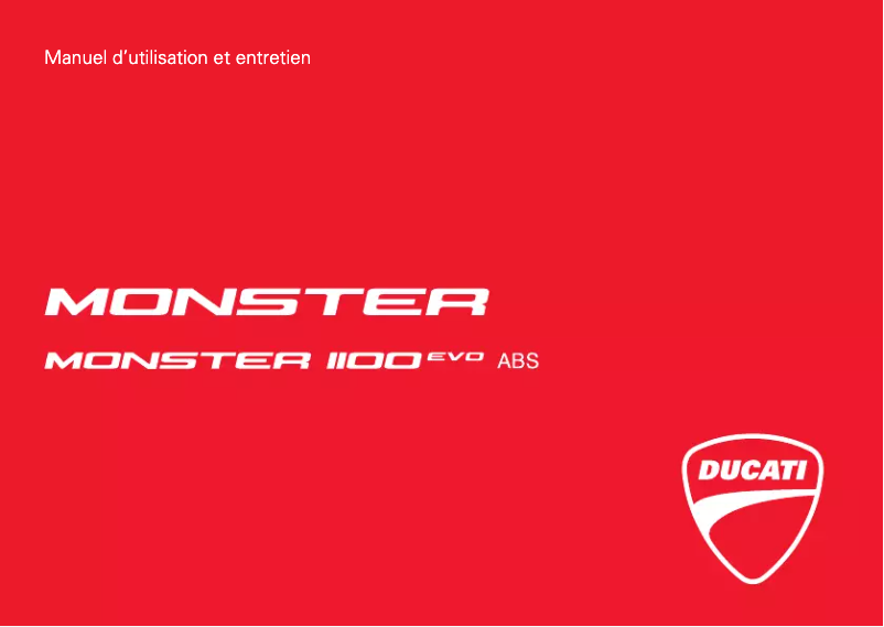 Página 1 del manual Manual de usuario Ducati MONSTER 1100 EVO ABS (2013)