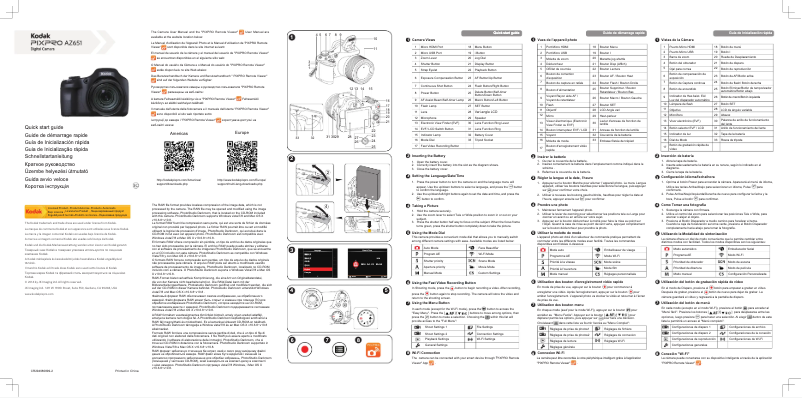 Imagen de la primera página del manual del dispositivo PIXPRO AZ651