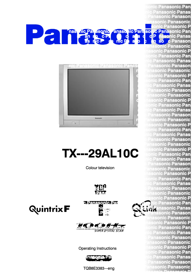 Página nº 1 - Manual de usuario Panasonic TX-29AL10C