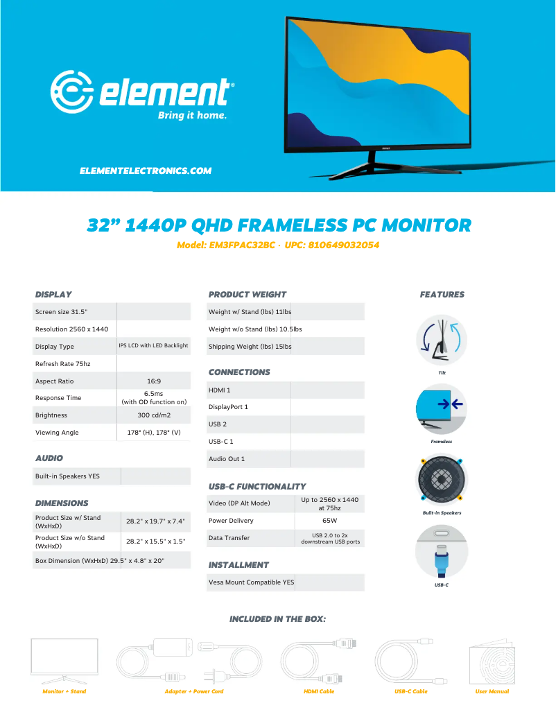 Imagen de la primera página del manual del dispositivo EM3FPAC32BC