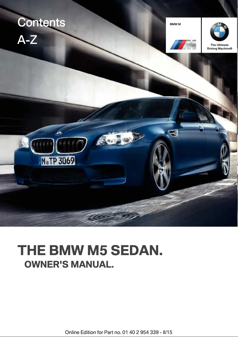 Imagen de la primera página del manual del dispositivo M5 Sedan (2016)