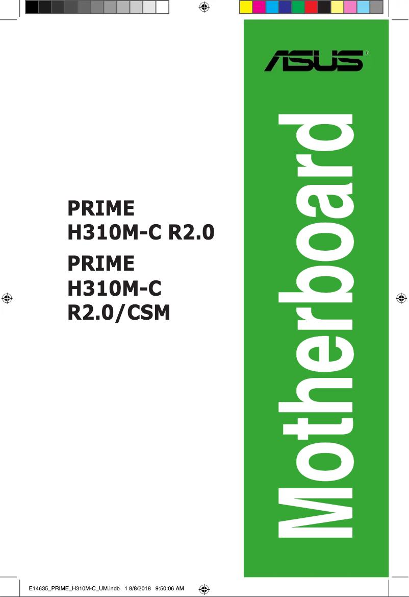 Imagen de la primera página del manual del dispositivo PRIME H310M-CS R2.0