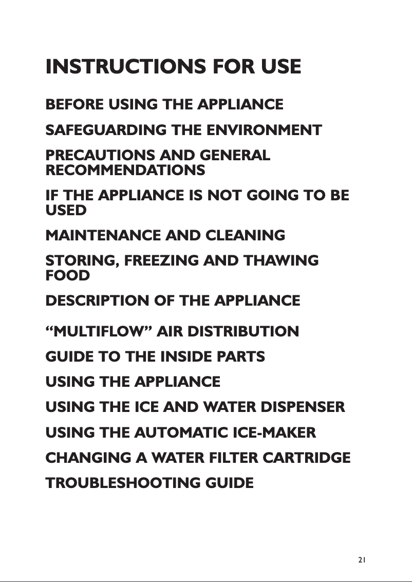 Página nº 1 - Manual de usuario Smeg SRA20X2