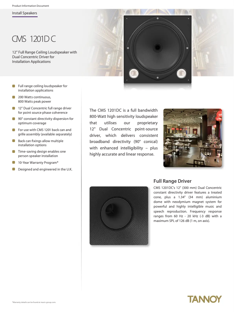 Imagen de la primera página del manual del dispositivo CMS 1201DC