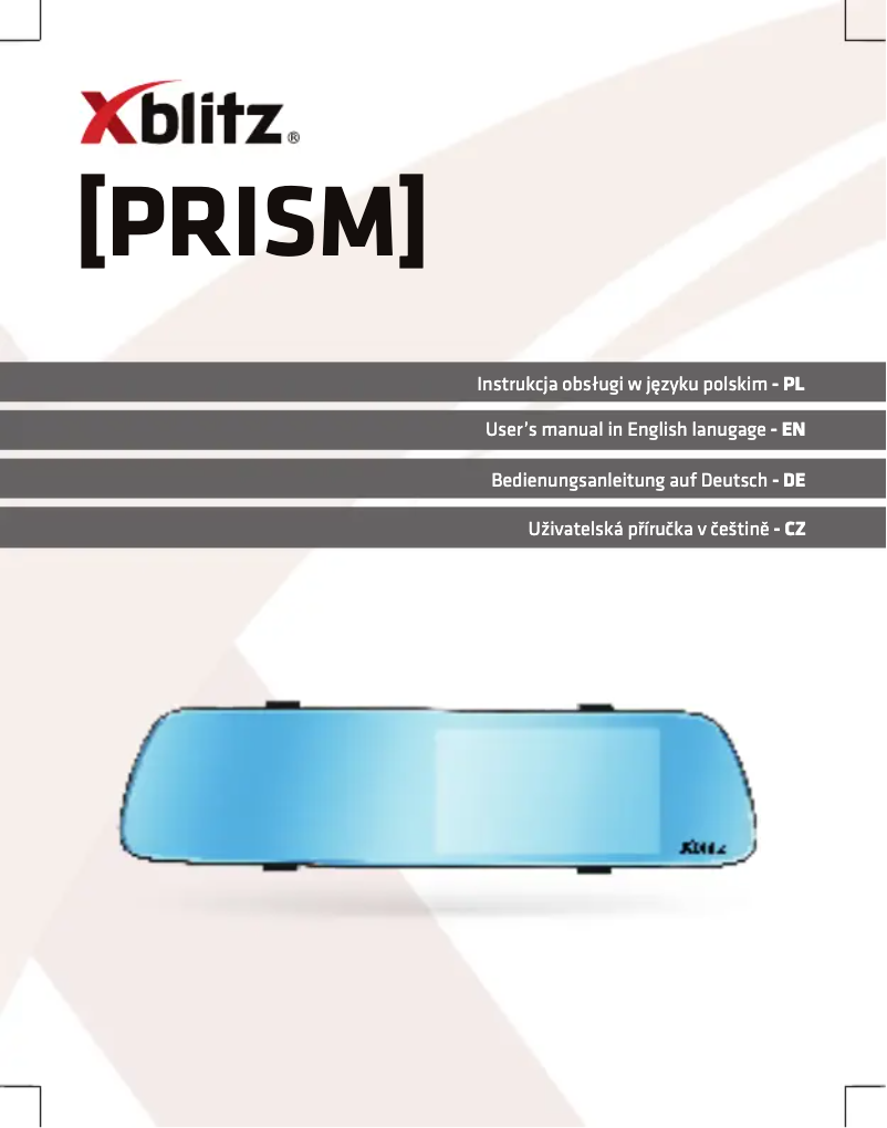 Imagen de la primera página del manual del dispositivo Prism