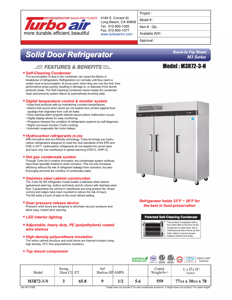 Imagen de la primera página del manual del dispositivo M3R72-3