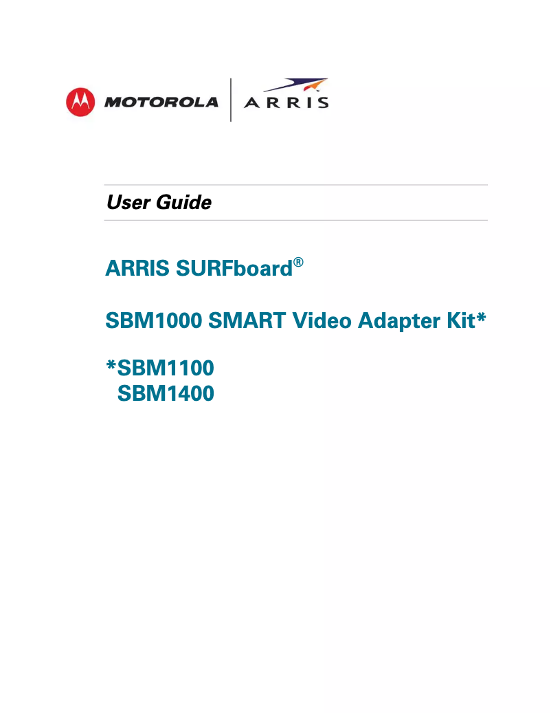 Imagen de la primera página del manual del dispositivo SURFboard SBM1000