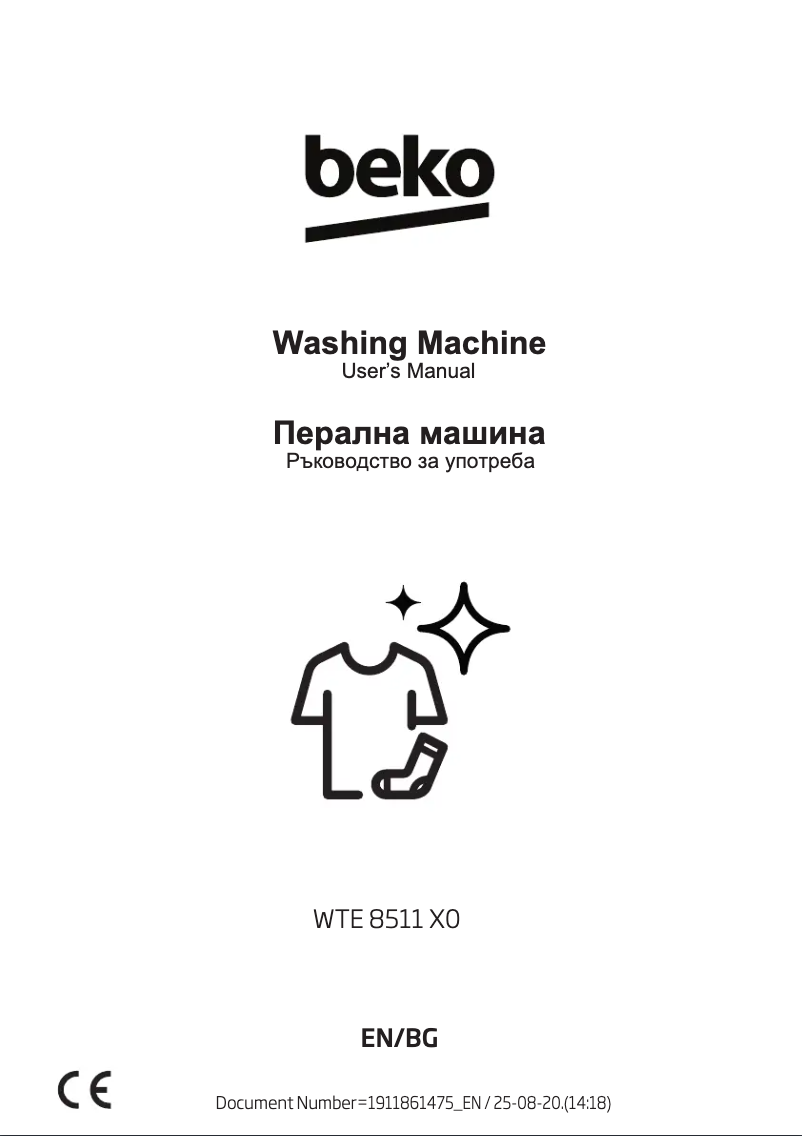 Página 1 del manual Manual de usuario Beko WTE 8511 X0