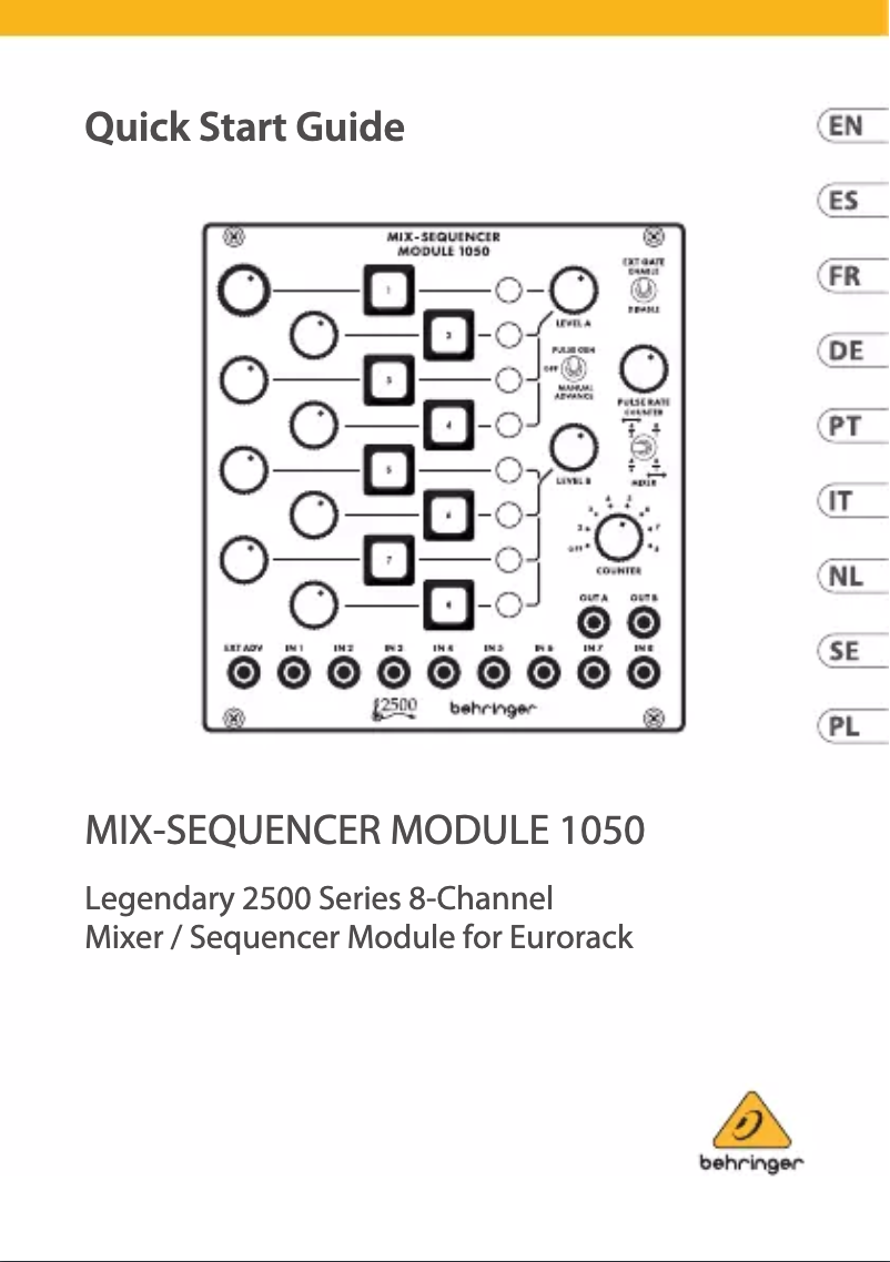 Imagen de la primera página del manual del dispositivo Mix-Sequencer Module 1050