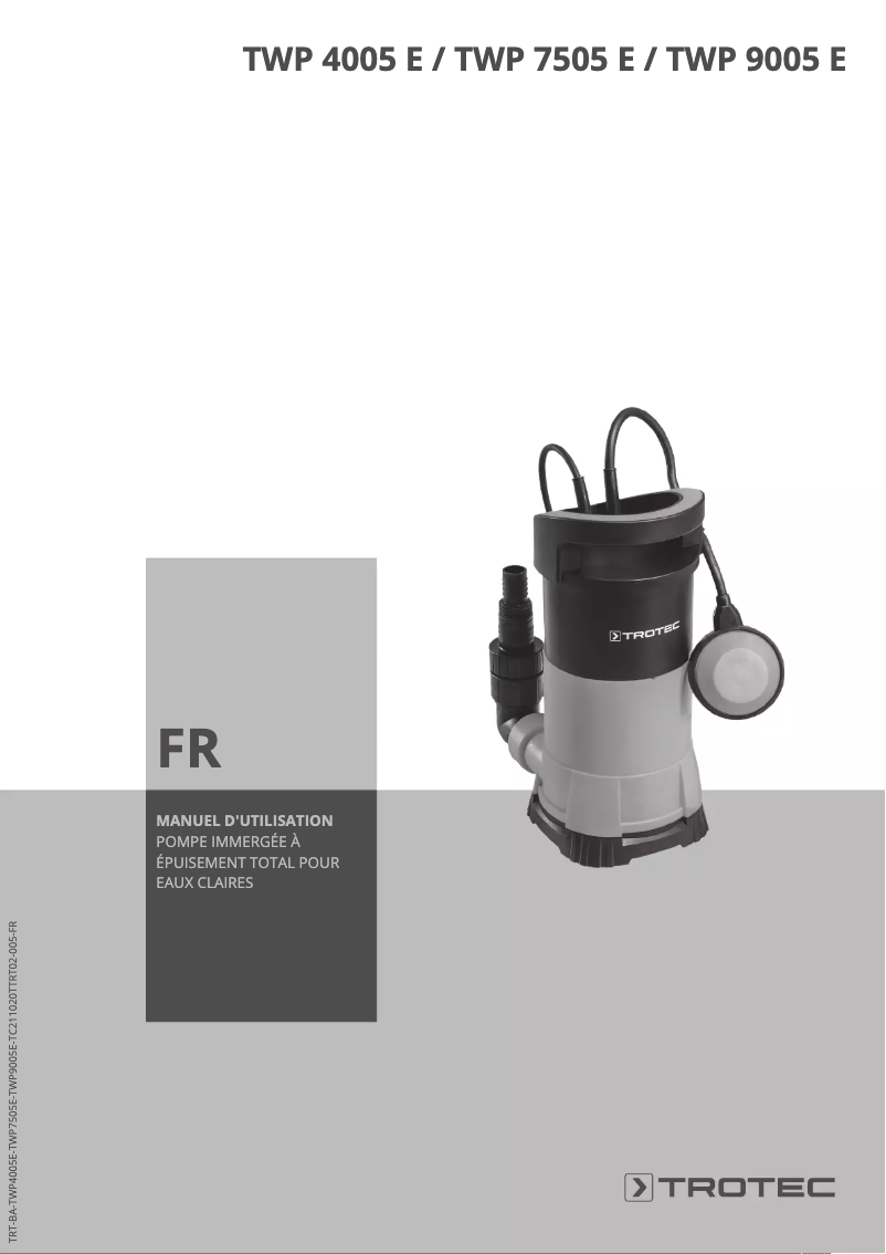 Página 1 del manual Manual de usuario Trotec TWP 7505 E