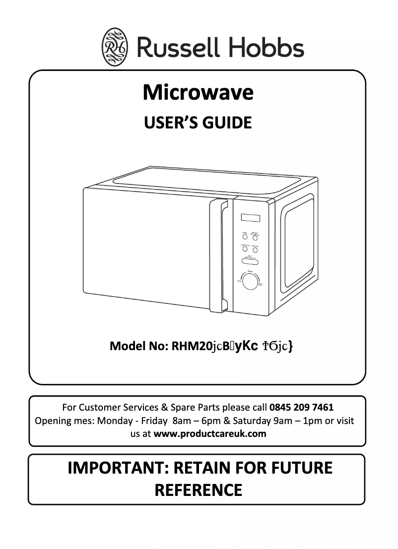 Imagen de la primera página del manual del dispositivo RHM2076