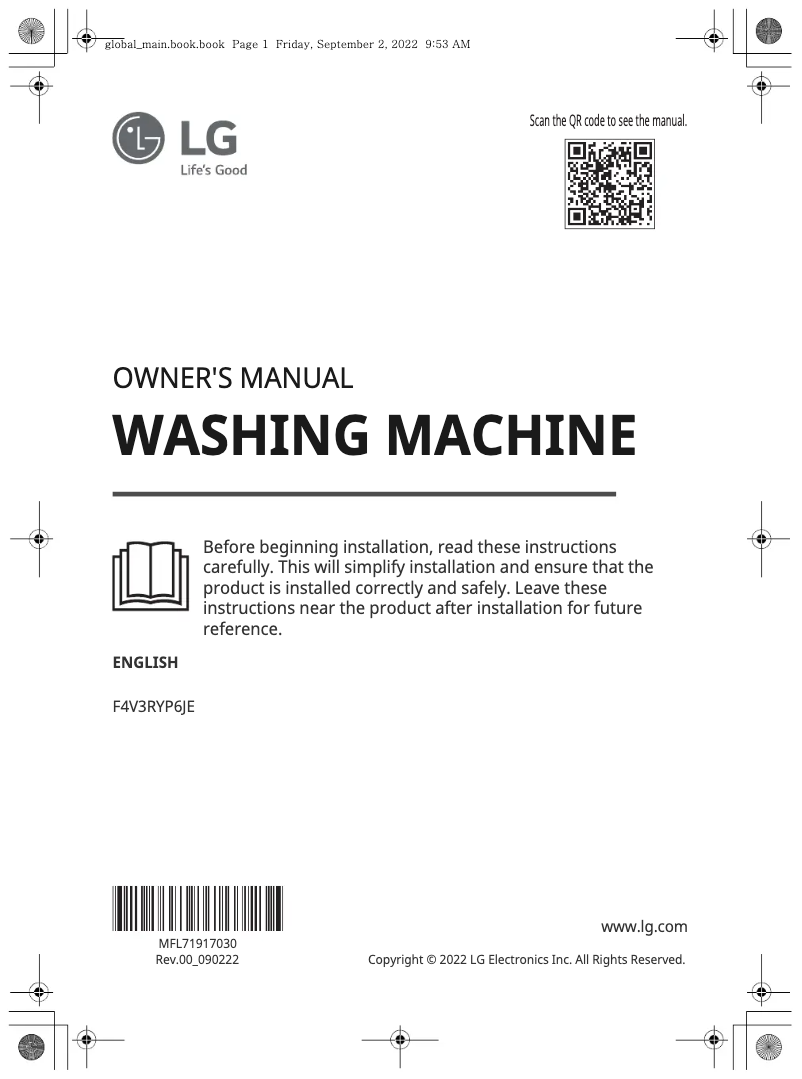 Imagen de la primera página del manual del dispositivo F4V3RYP6JE