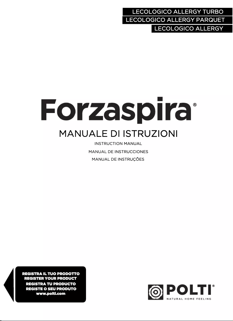 Imagen de la primera página del manual del dispositivo Lecologico Allergy Turbo