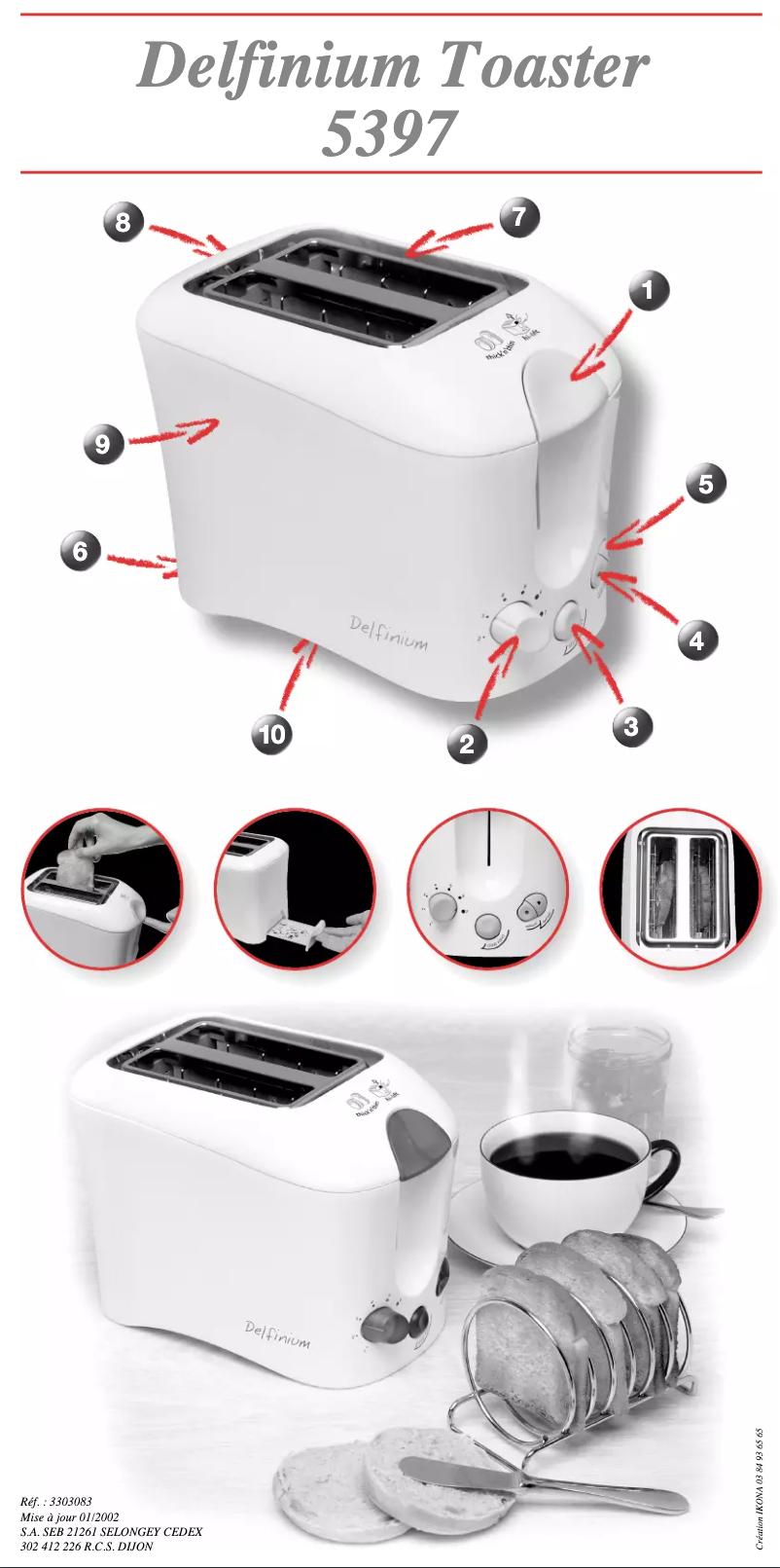 Imagen de la primera página del manual del dispositivo Delfinium 5397