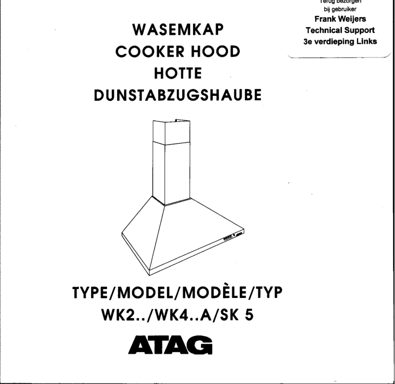 Página 1 del manual Manual de usuario Atag WK2A