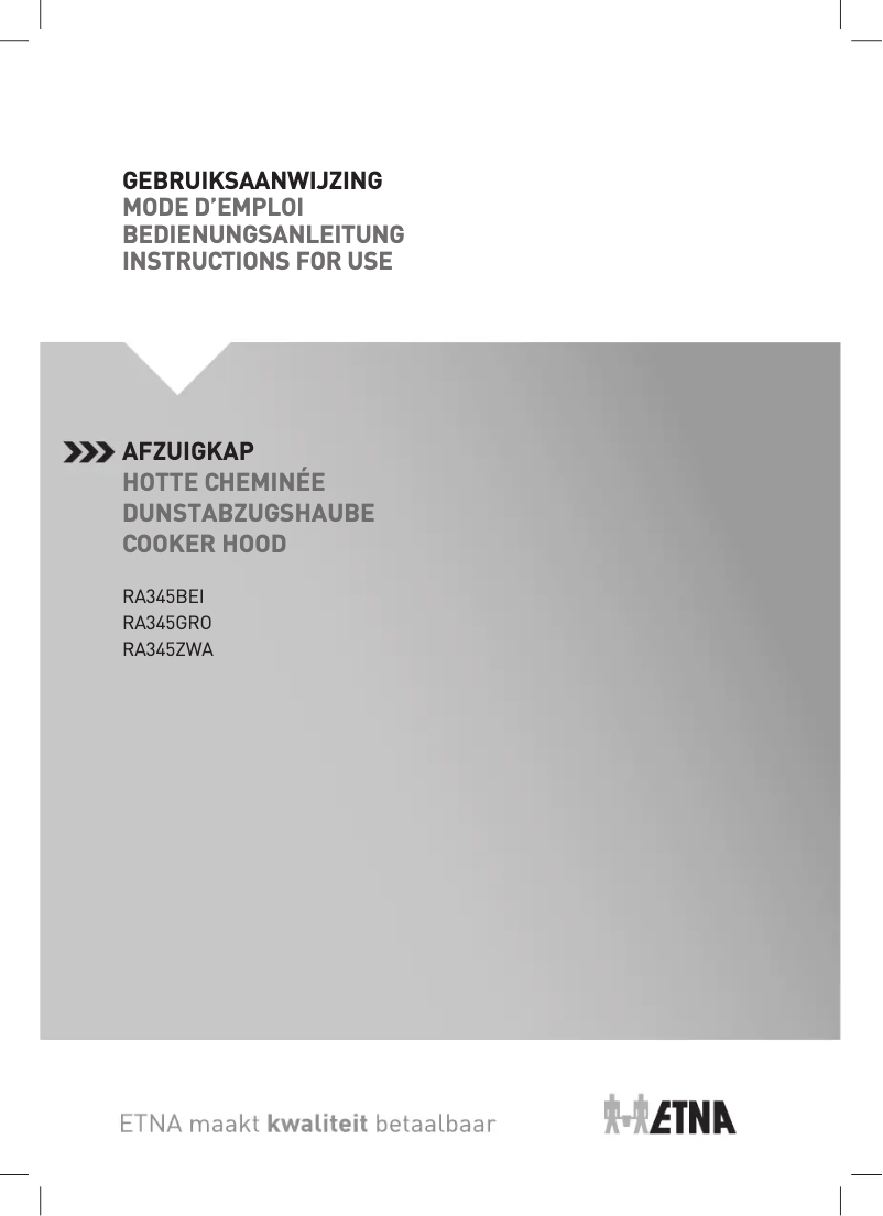 Imagen de la primera página del manual del dispositivo RA345GRO