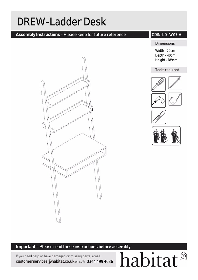 Imagen de la primera página del manual del dispositivo Drew