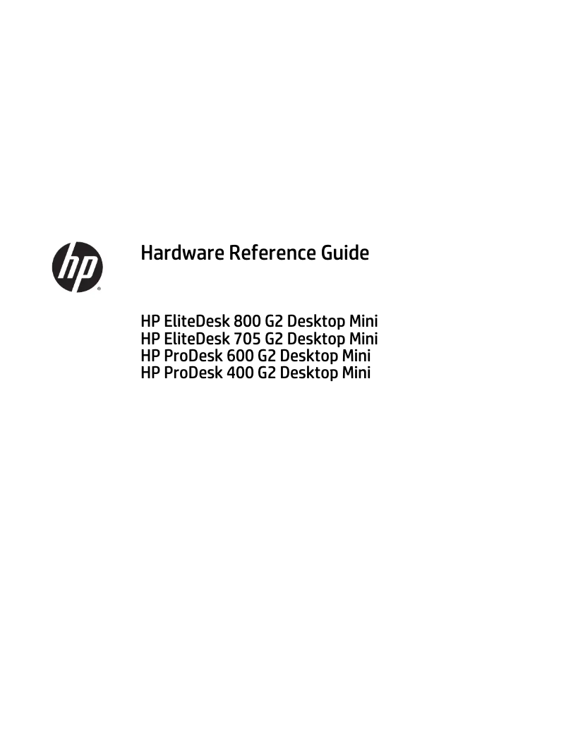 Página nº 1 - Manual de usuario HP ProDesk 400 G2 Mini