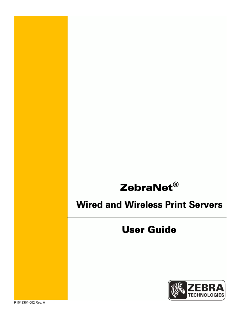 Página nº 1 - Manual de usuario Zebra P1046696-001