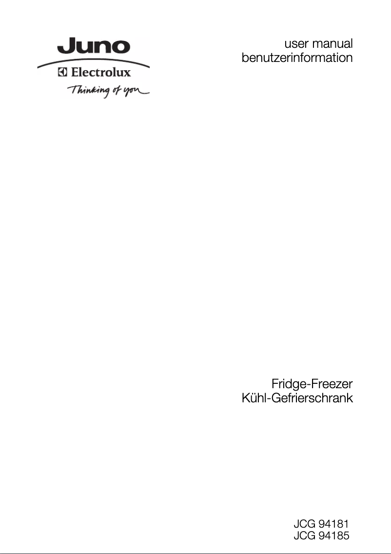Página 1 del manual Manual de usuario Juno Electrolux JCG94181