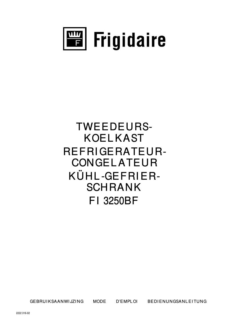 Imagen de la primera página del manual del dispositivo FI 3250BF