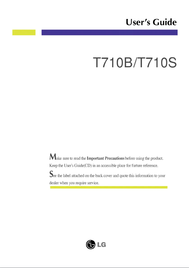 Imagen de la primera página del manual del dispositivo T710S