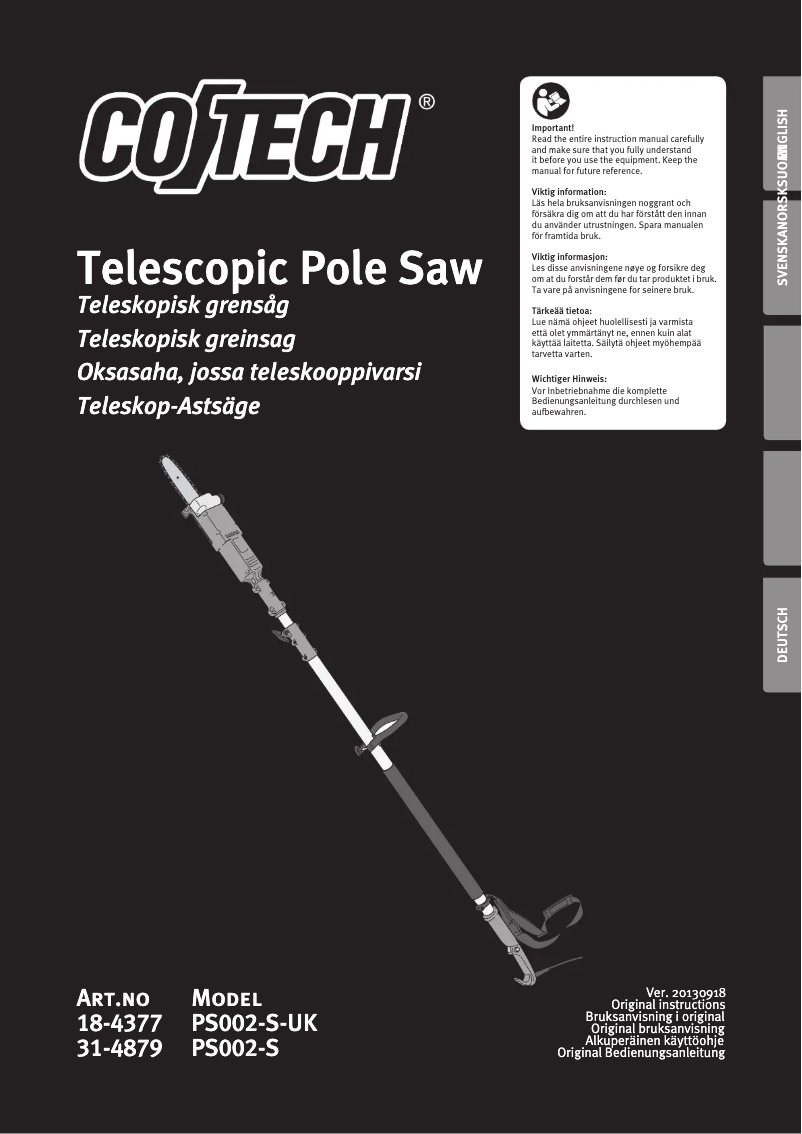 Página 1 del manual Manual de usuario Cotech PS002-S