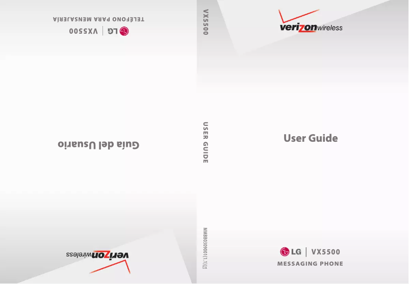 Imagen de la primera página del manual del dispositivo VX5500