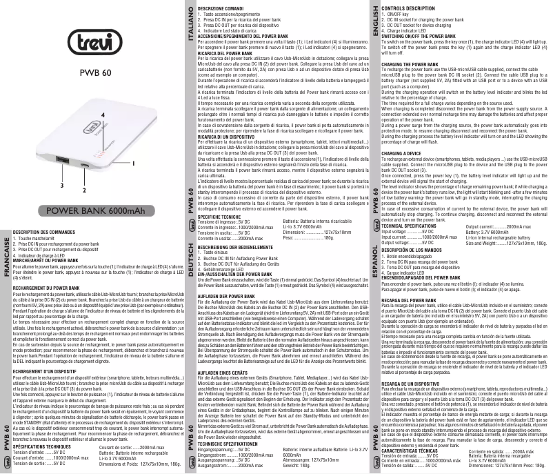 Imagen de la primera página del manual del dispositivo PWB 60