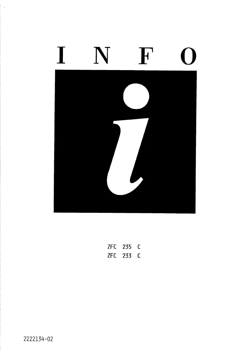 Página nº 1 - Manual de usuario Zanussi zfc 235 c