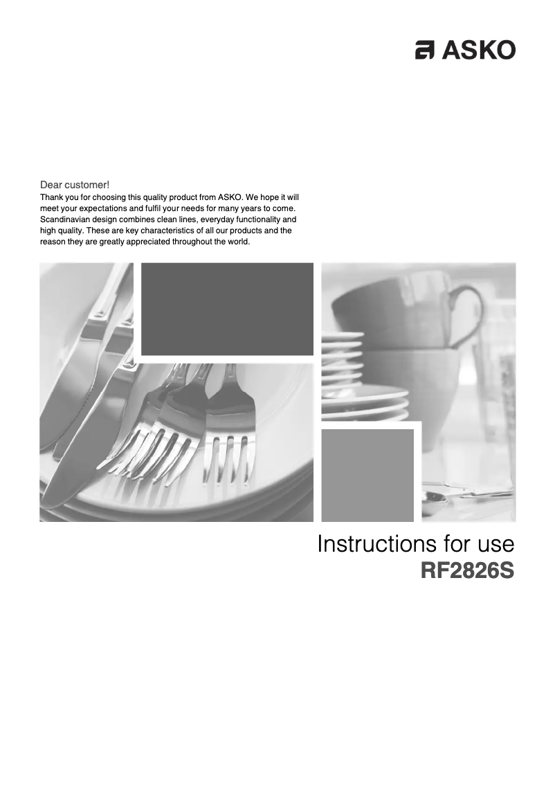 Imagen de la primera página del manual del dispositivo RF2826S