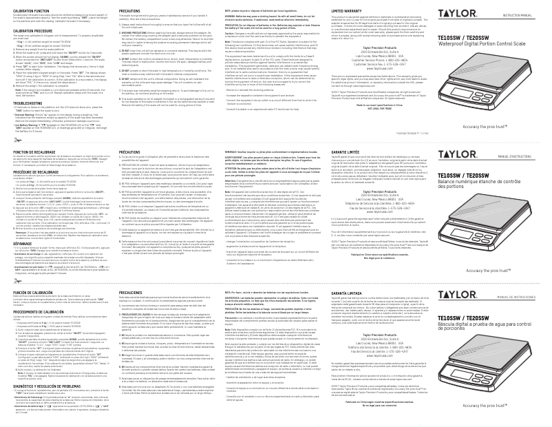 Imagen de la primera página del manual del dispositivo TE20SSW
