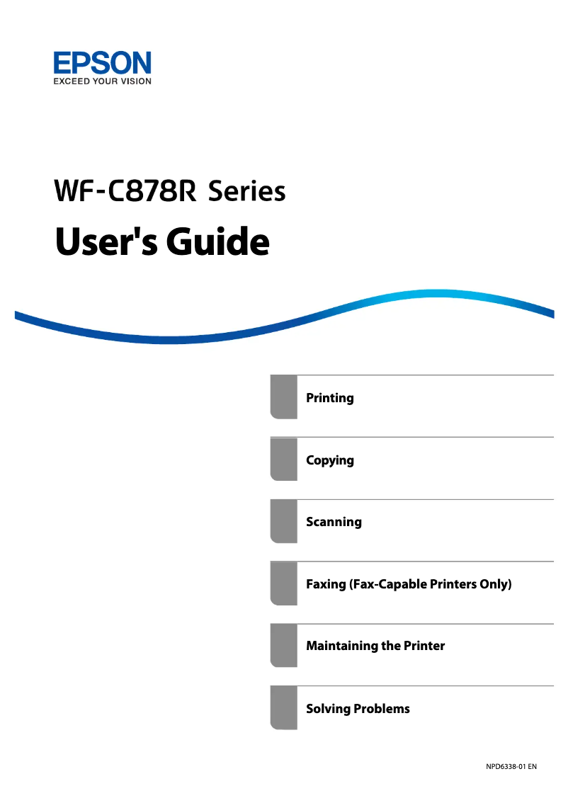 Página 1 del manual Manual de usuario Epson WorkForce Pro WF-C878RDTWF
