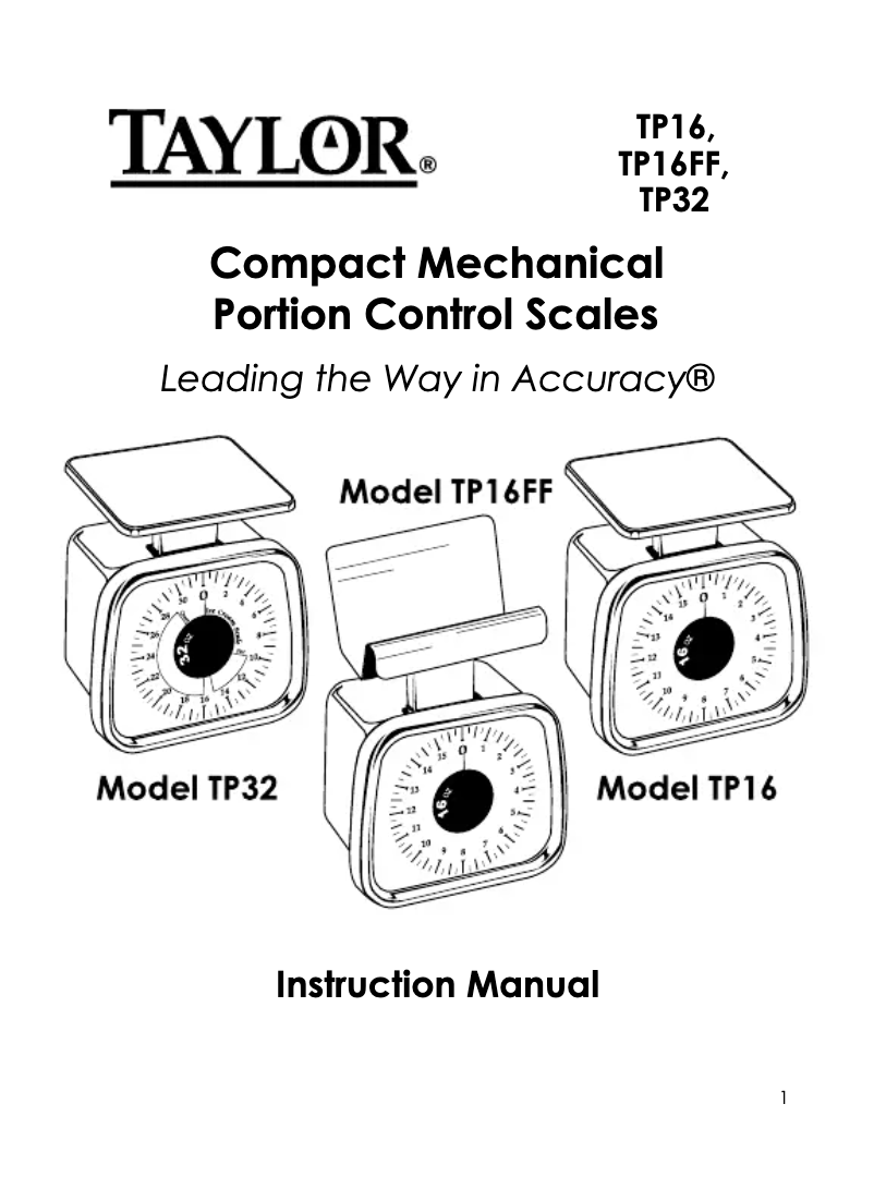 Imagen de la primera página del manual del dispositivo TP16FF