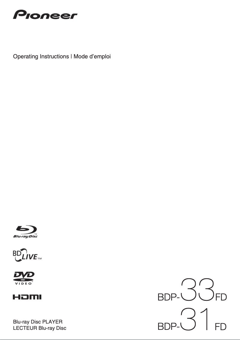 Imagen de la primera página del manual del dispositivo Elite BDP-31FD