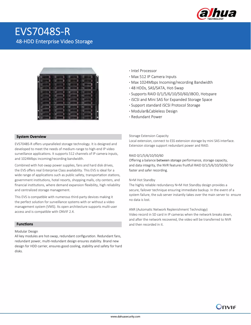 Imagen de la primera página del manual del dispositivo EVS7048S-R