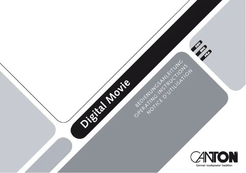 Página 1 del manual Manual de usuario Canton DM 90.2