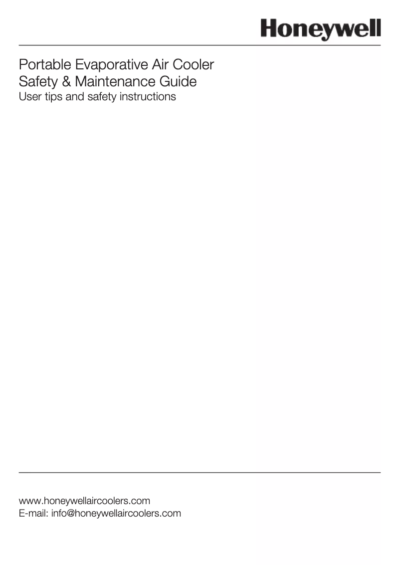 Página 1 del manual Manual de usuario Honeywell CO30XE
