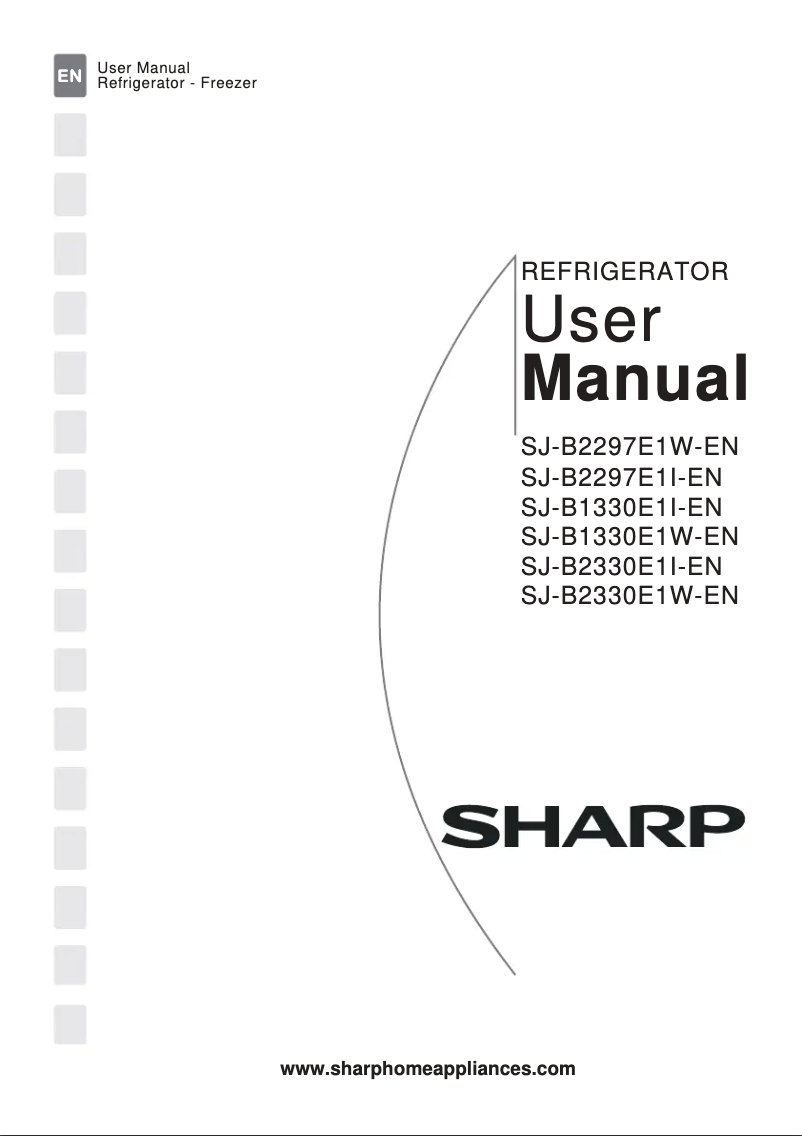 Imagen de la primera página del manual del dispositivo SJ-B1330E1W
