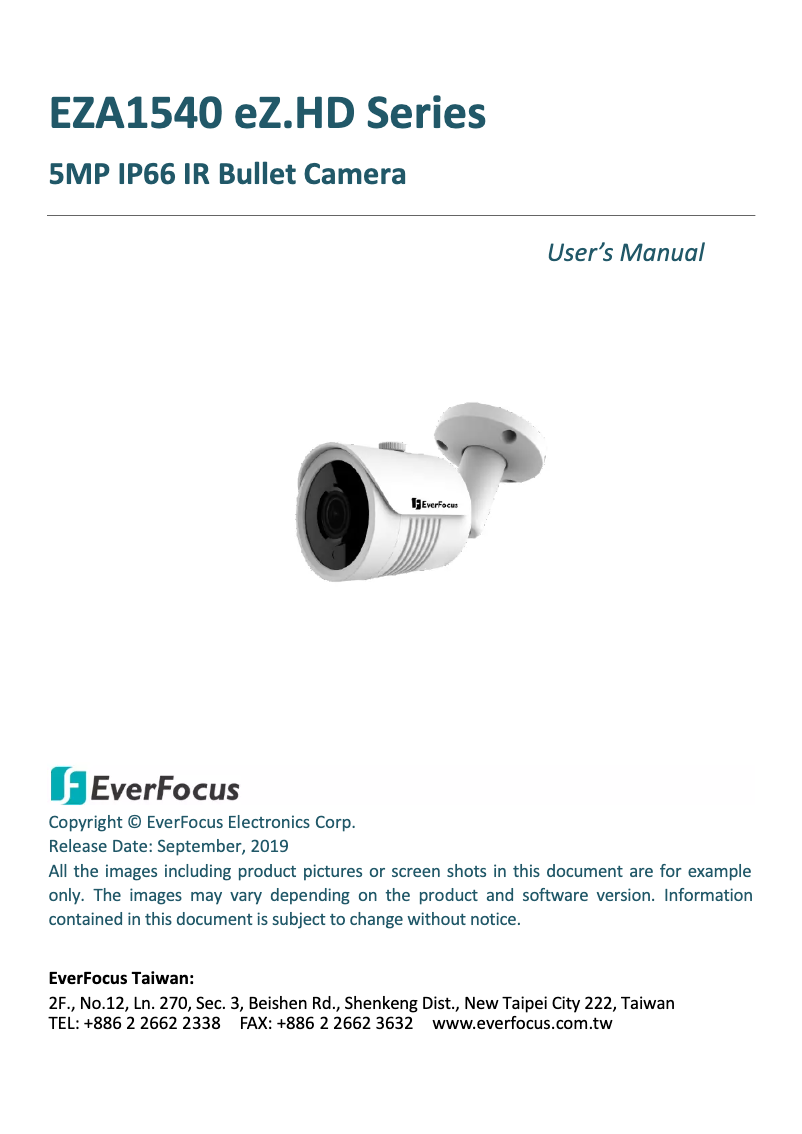 Imagen de la primera página del manual del dispositivo EZA1540