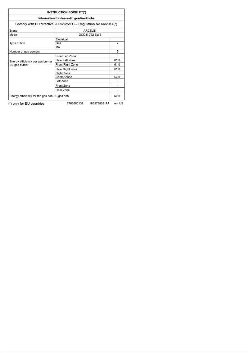 Imagen de la primera página del manual del dispositivo OCD K 752 EWS