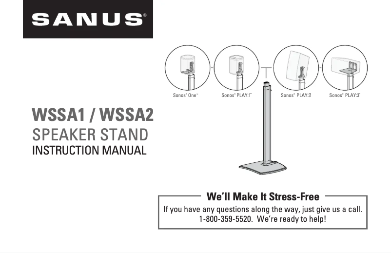 Página 1 del manual Manual de usuario Sanus WSSA1