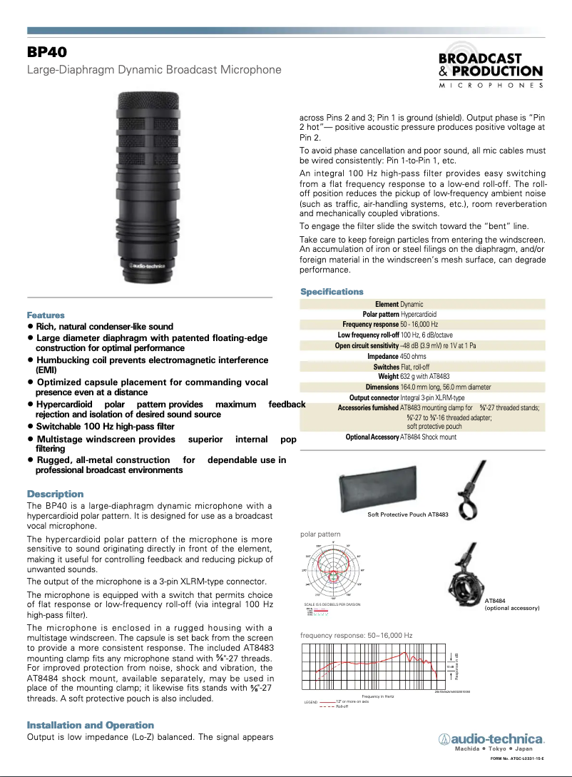 Imagen de la primera página del manual del dispositivo BP40