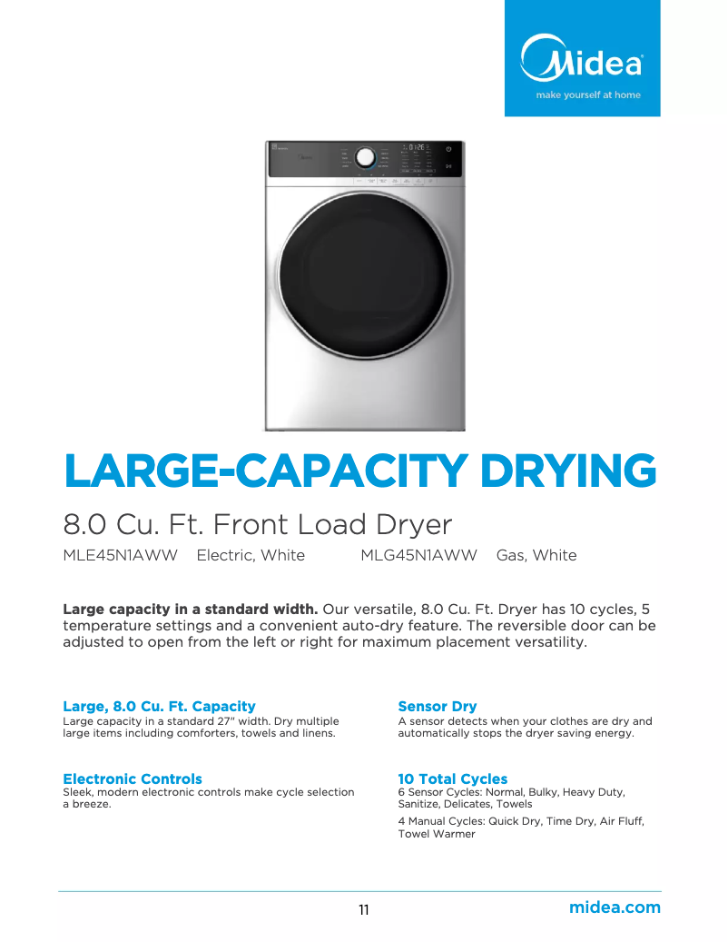 Imagen de la primera página del manual del dispositivo MLG45N1AWW