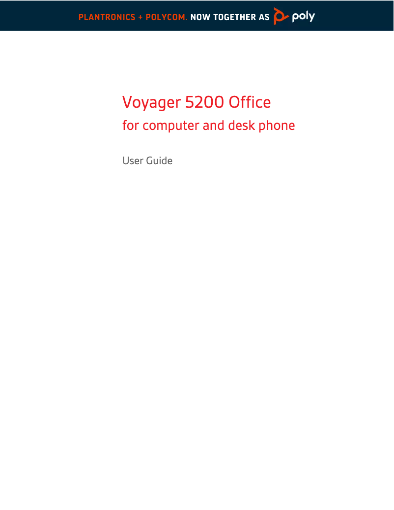 Página 1 del manual Manual de usuario Plantronics Voyager V5200