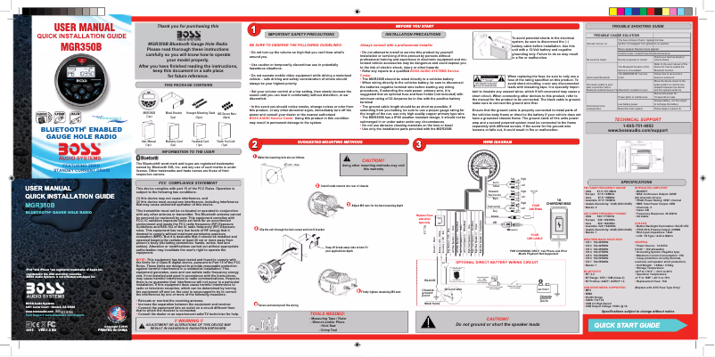 Imagen de la primera página del manual del dispositivo MGR350B